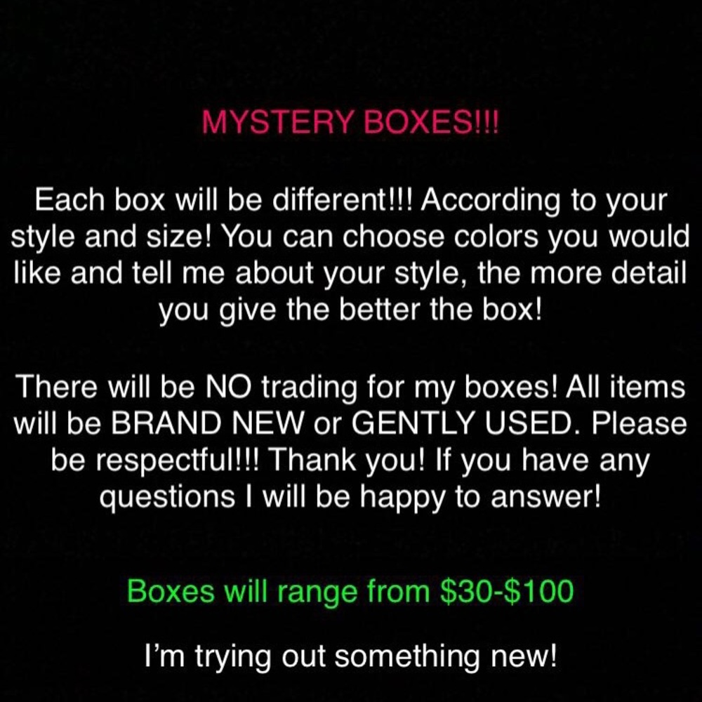 MYSTERY BOXES!